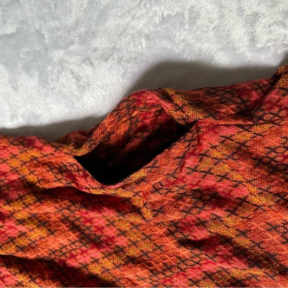 Free People Printed Button Front Romper Red Combo Boho Festival | Size L - Picture 6 of 12